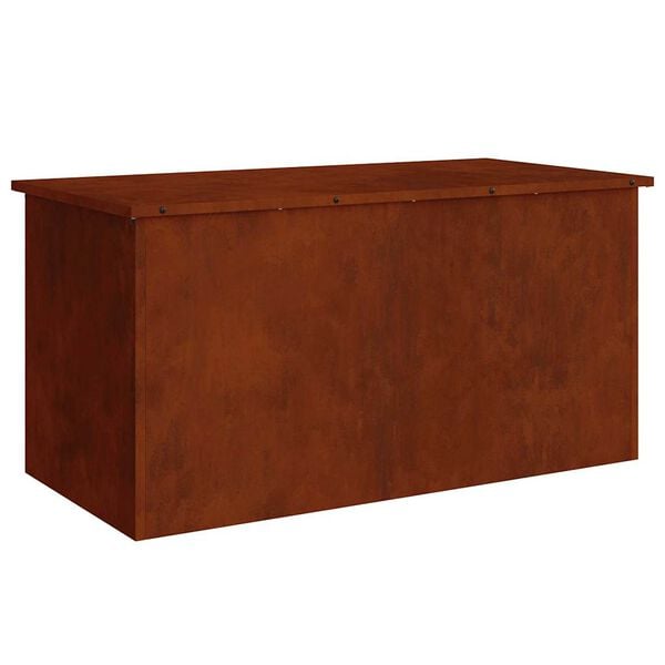 vidaXL Outdoor Storage Box Rusty 100 x 50.5 x 50 cm Steel