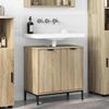 vidaXL Bathroom Sink Cabinet with Door Sonoma Oak 60.5 x 33.5 x 61 cm