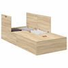 vidaXL Storage Bed Frame Sonoma Oak 90 x 190 cm Engineered Wood