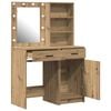 vidaXL Dressing Table Set with Shelf 2 pcs Artisan Oak Engineered Wood