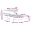 vidaXL Bed Frame without Mattress 150x200 cm King Size Solid Wood Pine