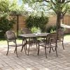 vidaXL Garden Dining Set 5 pcs Bronze Aluminium