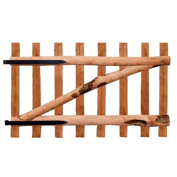 vidaXL Single Fence Gate Impregnated Hazel Wood 100x60 cm
