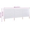 vidaXL 3-panel Wind Screen Fabric 400x160 cm Sand White