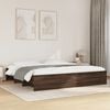 vidaXL Bed Frame without Mattress Brown Oak 200x200 cm Engineered Wood