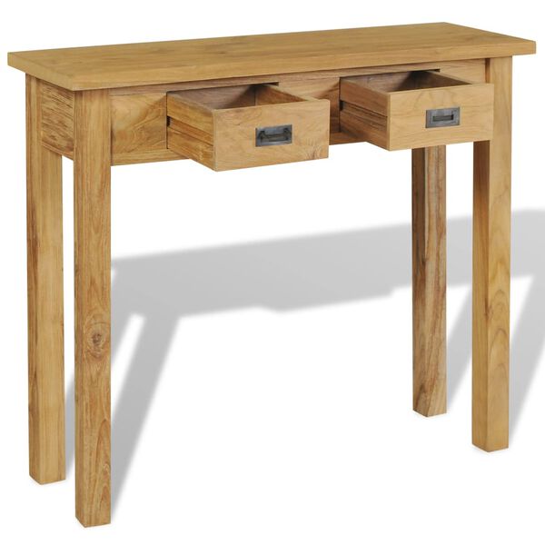 vidaXL Console Table Solid Teak 90x30x80 cm