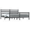 vidaXL Bed Frame without Mattress Solid Wood Pine 200x200 cm Grey