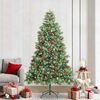 vidaXL Artificial Christmas Tree Green 240 cm PVC and Metal