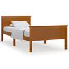 vidaXL Bed Frame without Mattress Honey Brown Solid Wood Pine 100x200cm