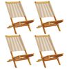 vidaXL Folding Garden Chairs 4 pcs Beige Solid Wood Acacia