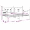 vidaXL Daybed Frame White 90 x 190 cm Steel