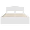 vidaXL Bed Frame with Headboard White 140 x 190 cm Solid Pine Wood