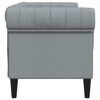 vidaXL Chesterfield Sofa Light grey 182.5 x 74.5 x 74.5 cm Fabric