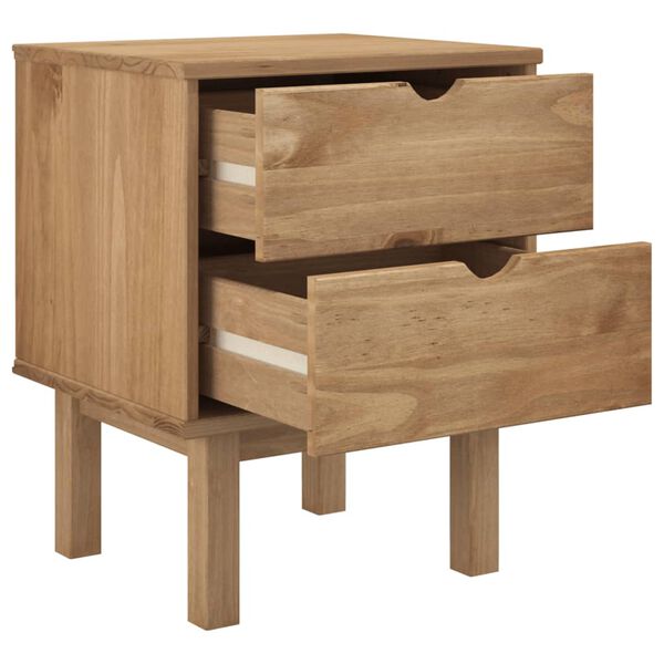 vidaXL Bedside Cabinet OTTA 45x39x57 cm Solid Wood Pine