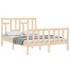 vidaXL Bed Frame without Mattress Double Solid Wood Pine