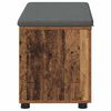 vidaXL Hall Bench with Cushion with Storage Old Wood 80 x 46 x 46 cm