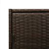 vidaXL Garden Storage Cabinet Brown 83x45x76 cm Poly Rattan