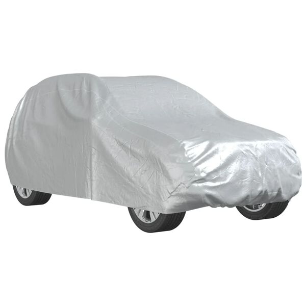vidaXL Car Cover for SUV with Buckle Straps Full Silver XL