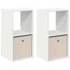 vidaXL Bedside Table 2 pcs White 35 x 32 x 68.5 cm Engineered Wood