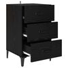 vidaXL Bedside Cabinet Black Oak 40 x 40.5 x 66 cm Engineered Wood
