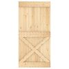 vidaXL Door NARVIK Natural 100 x 210 cm Solid Pine Wood