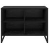 vidaXL Shoe Cabinet Black Oak 60 x 35 x 44 cm Engineered Wood