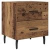 vidaXL Bedside Cabinet with Drawer 2 pcs Old Wood 40 x 35 x 47.5 cm