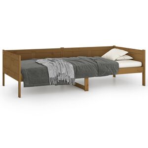 vidaXL Day Bed without Mattress Honey Brown Solid Wood Pine 90x190 cm Single