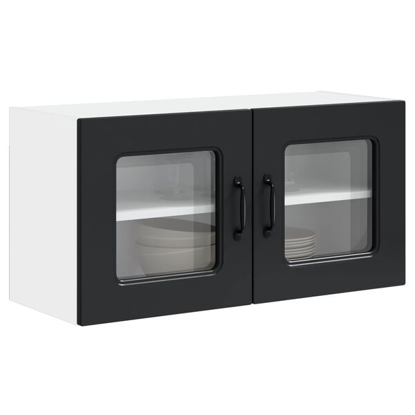 vidaXL Kitchen Cabinet Kalmar Black 80 x 31 x 40 cm Engineered Wood