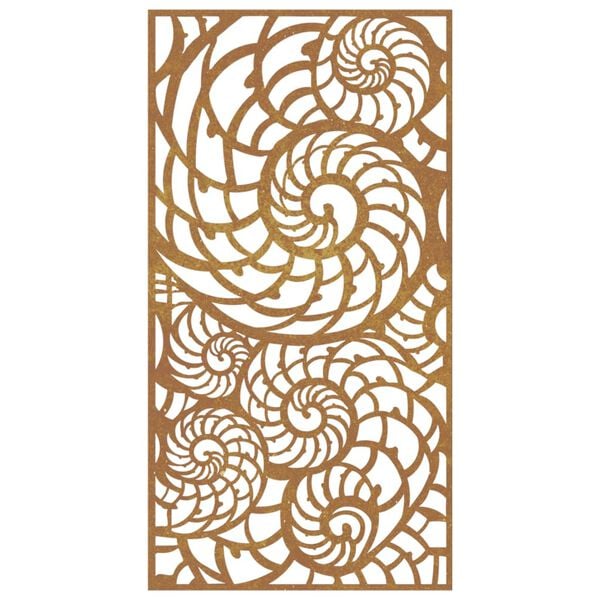 vidaXL Garden Wall Decoration 105x55 cm Corten Steel Shell Design