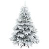 vidaXL Artificial Christmas Tree with 150 LEDs White 150 cm PE and PVC