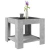 vidaXL Coffee Table with LED Concrete Grey 53x53x45 cm Engineered Wood