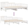 vidaXL Daybed with Trundle and Drawers without Mattress White 90x190 cm Single