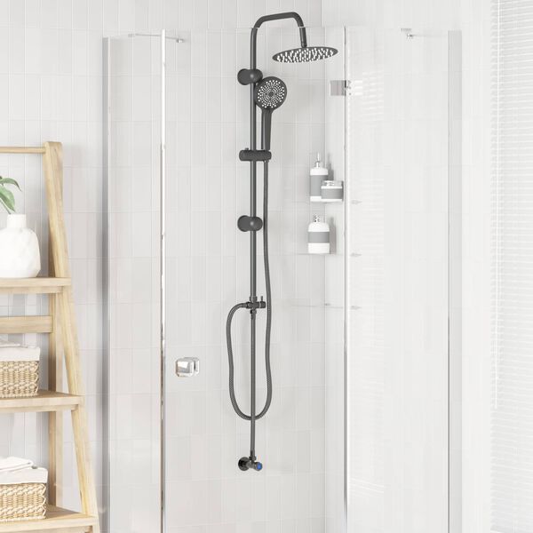 vidaXL Shower System Manual Black 45 x 20 x 96 cm Brass,Sus201 and ABS