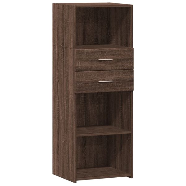 vidaXL Highboard Brown Oak 45x42.5x124 cm Engineered Wood
