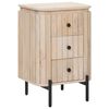 vidaXL Handmade Bedside Cabinet White 40 x 30 x 60 cm Solid Mango Wood