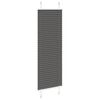 vidaXL Pleated Blind Black 45x150 cm Fabric Width 44.4 cm Polyester