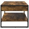 vidaXL Coffee Table Smoke Oak 80 x 50 x 40 cm Engineered Wood