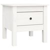 vidaXL Side Table | White | Solid pine wood | Small | Side Table | Square