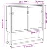 vidaXL Bathroom Mirror Cabinet with Shelf Old wood 60 x 16 x 60 cm