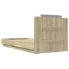 vidaXL Bed Frame with LED without Mattress Sonoma Oak 75x190 cm Small Single