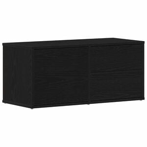 vidaXL TV Cabinet 80 x 34 x 36 cm Black Oak Engineered Wood