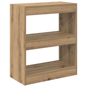 vidaXL Book Cabinet 2-Tier 60 x 30 x 72 cm Engineered Wood Artisan Oak