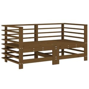 vidaXL Garden Corner Sofas 2 pcs Honey Brown Solid Wood Pine
