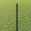 vidaXL Fence with Post Green 1.5 x 10 m Steel and PVC