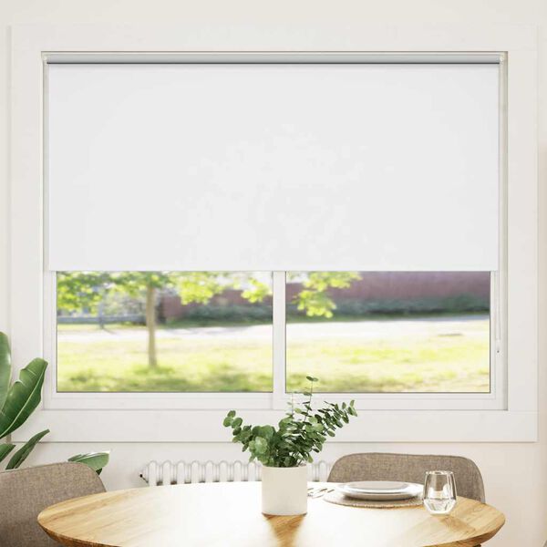 vidaXL Roller blind blackout 144.4x175 cm Fabric Width 140 cm white