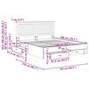 vidaXL Bed Frame with Drawer Grey Sonoma 160 x 200 cm Engineered Wood