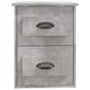 vidaXL Wall-mounted Bedside Cabinet Concrete Grey 41.5x36x53cm