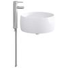 vidaXL Bathroom Sink with Faucet and Drain Chrome 38.5 x 38.5 x 16 cm