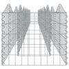 vidaXL Arched Gabion Raised Bed 800x50x50 cm Galvanised Iron